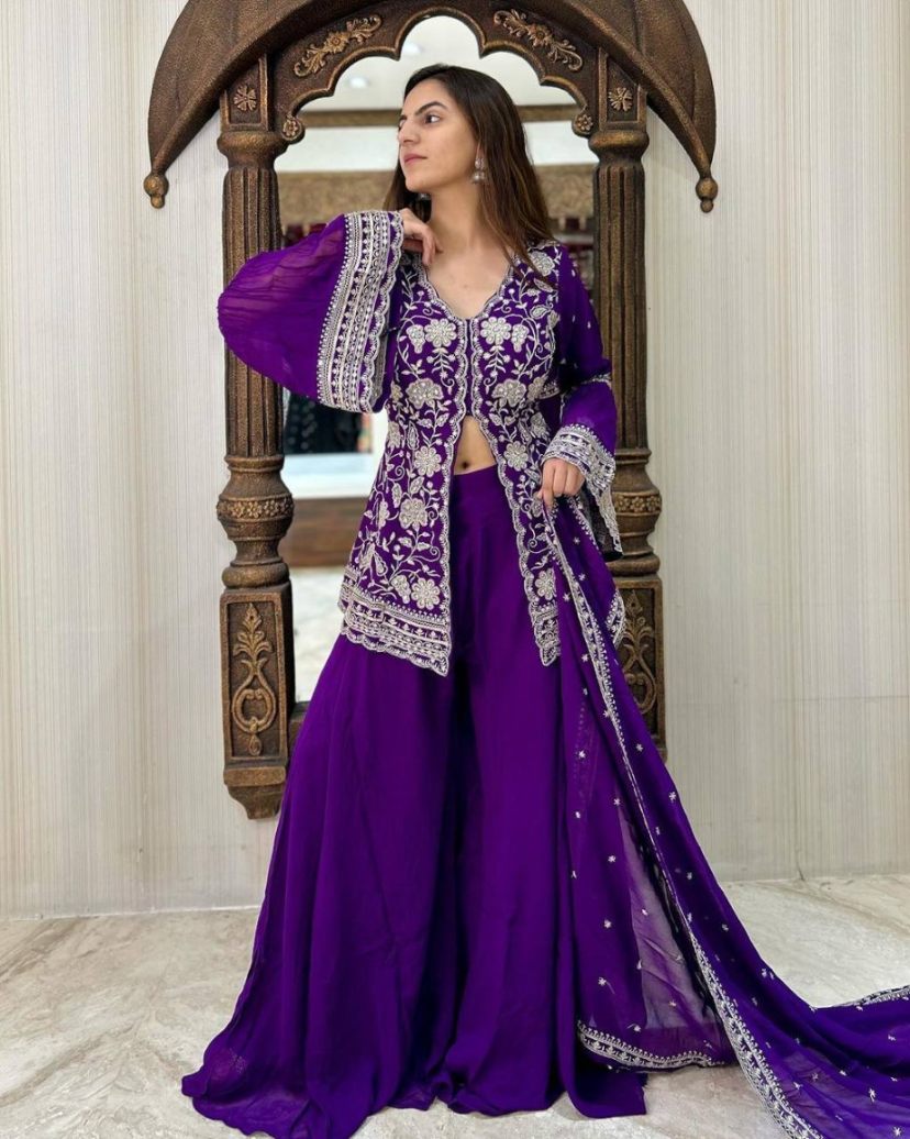 YNF ORGANAZA RIN169 5657 WHOLESALE SHARARA SUIT MANUFACTURER