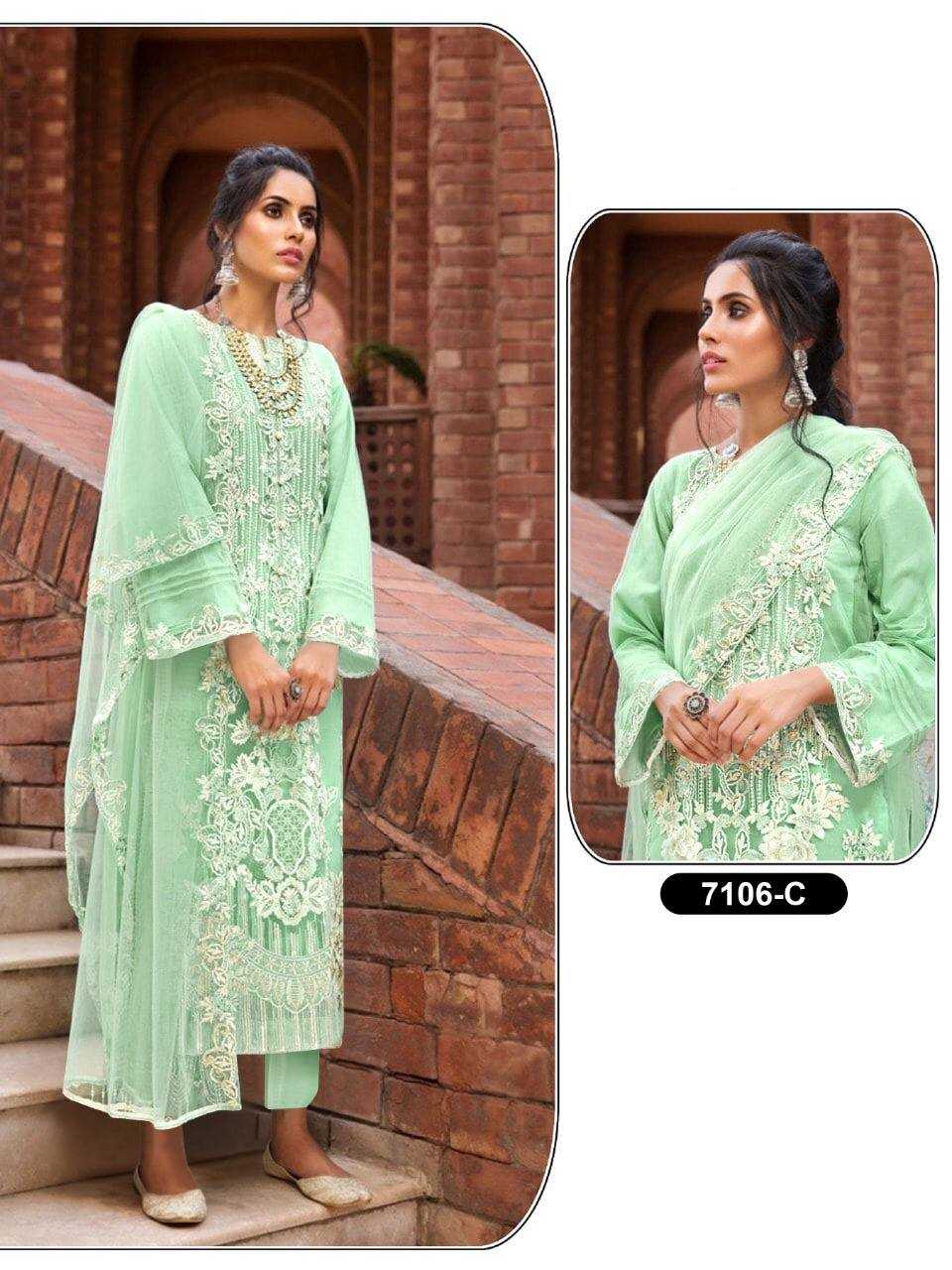 YNF BUTTERFLY NET KSB 7106 SUITS & DRESSES WHOLESALE UNSTITCHED SUITS MANUFACTURER           