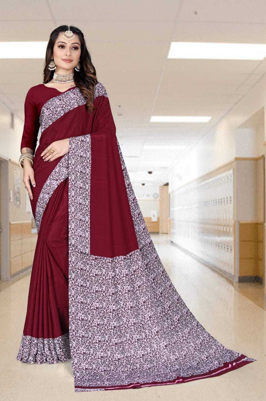 YNF ITALIAN CRAPE SAG UNIFORM-B SAREES WHOLESALE UNIFORM SAREES MANUFACTURER     