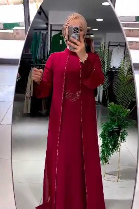 YNF CHIFFON JHC 03 ISLAMIC CLOTHING WHOLESALE ABAYA MANUFACTURER