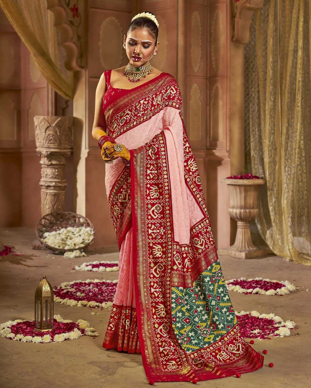 YNF GEORGETTE RUD SUKANYA SILK SAREES WHOLESALE SOFT SILK PATOLA TRADITIONAL SAREES MANUFACTURER