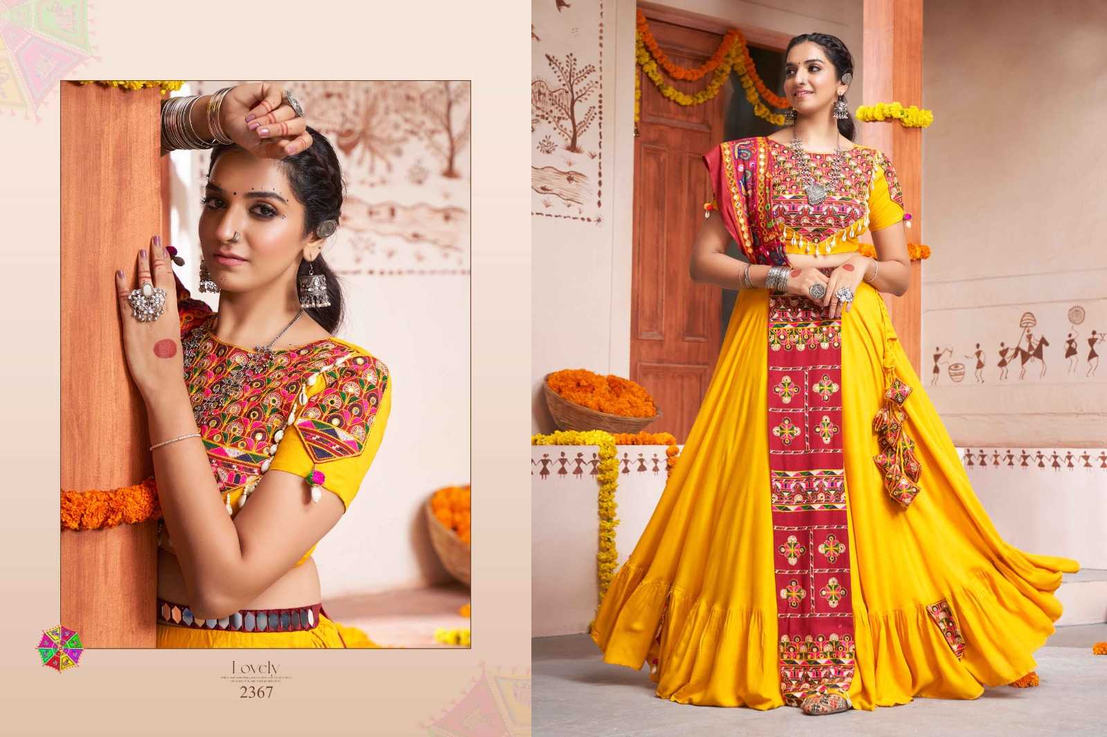 YNF MUSLIN COTTON RLH 2367 LEHENGAS WHOLESALE TRADITIONAL NAVRATRI CHANIYA CHOLI LEHENGAS EMANUFACTURER