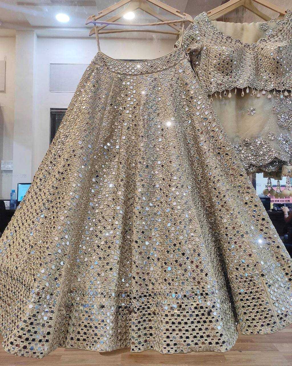 YNF SARTIN SILK RIN108 1568 LEHENGAS WHOLESAE DESIGNER TRADITIONAL EMBROIDERED LEHENGAS MANUFACTURER