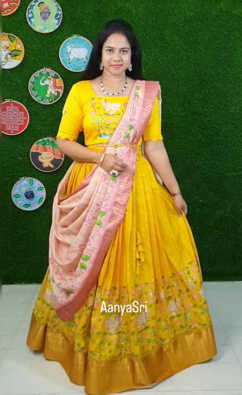 YNF CHINON SILK KESH108 5592 LEHENGAS WHOLESALE KALAMKARI FANCY TRADITIONAL LEHENGAS MANUFACTURER