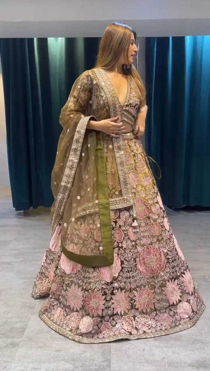 YNF CHINON SILK RIN108 1595 LEHENGA WHOLESALE BRIDAL, EMBROIDERY,SILK LEHENGA MANUFACTURER