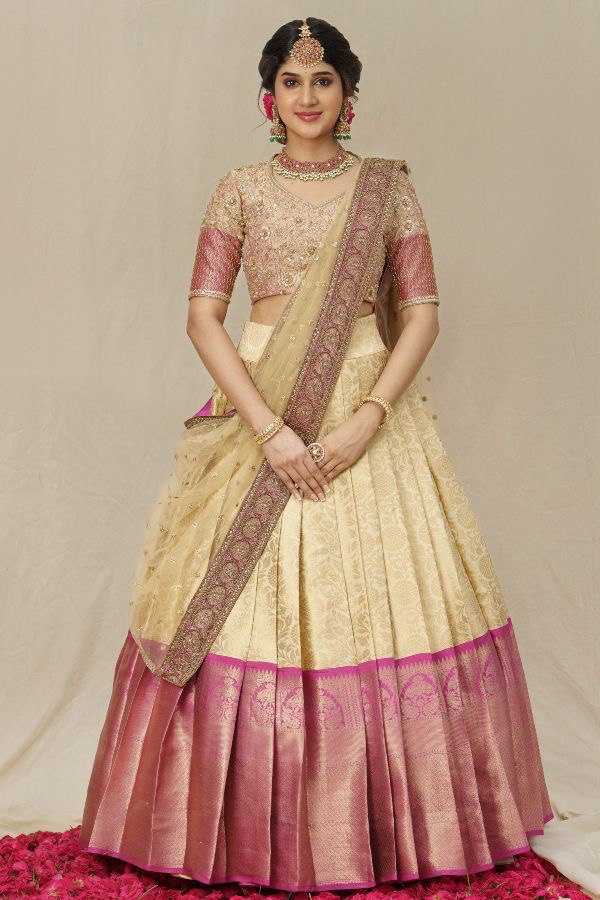 YNF KANJIVARAM SILK KESH162 VRT20 LEHENGAS WHOLESALE LEHENGA SAREES SILK ZARI WORK GOLDEN LEHENGAS MANUFACTURER