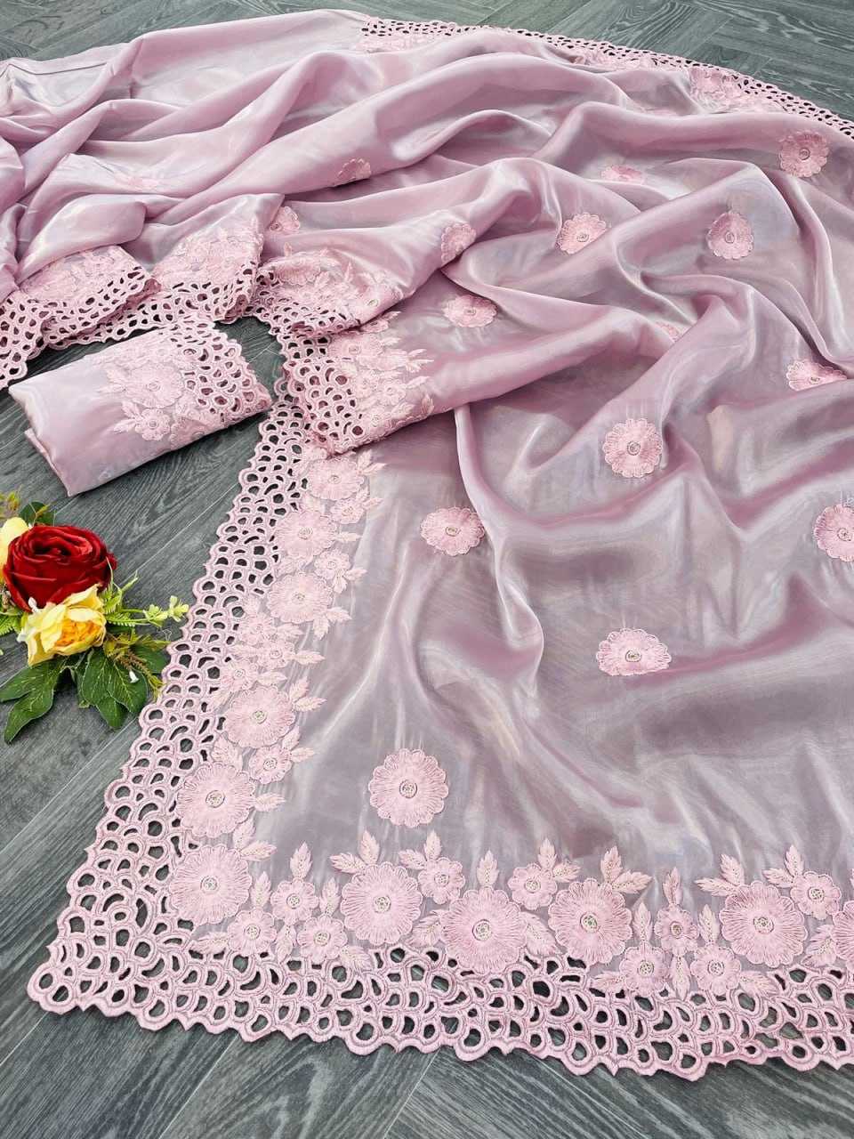 CRAPE SATIN SAREES