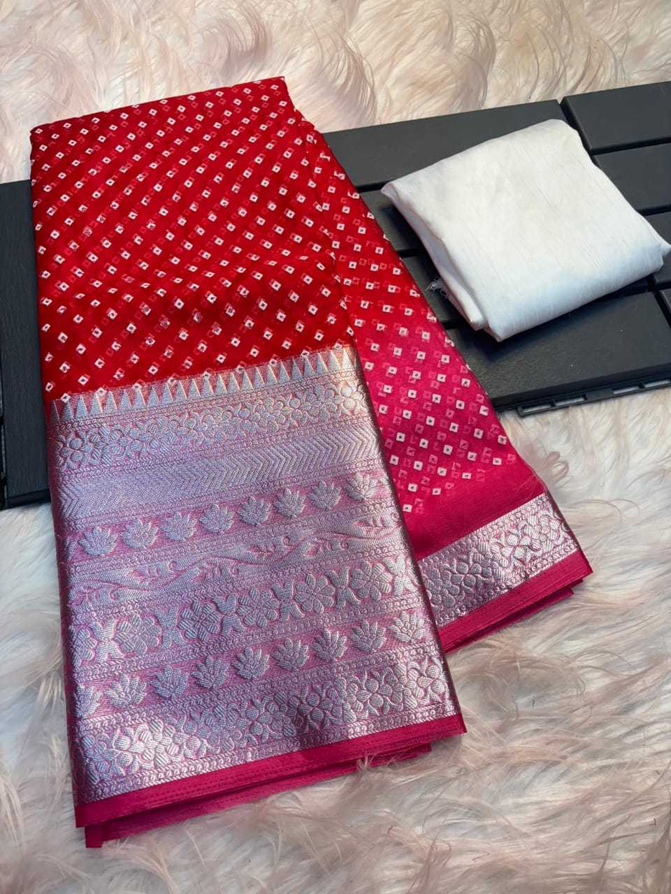 YNF ORGANZA RIN182 RUN80 SAREES WHOLESALE ORGANZA KANJEEPURAM ZARI BORDER PRINTED SAREES MANUFACTURER