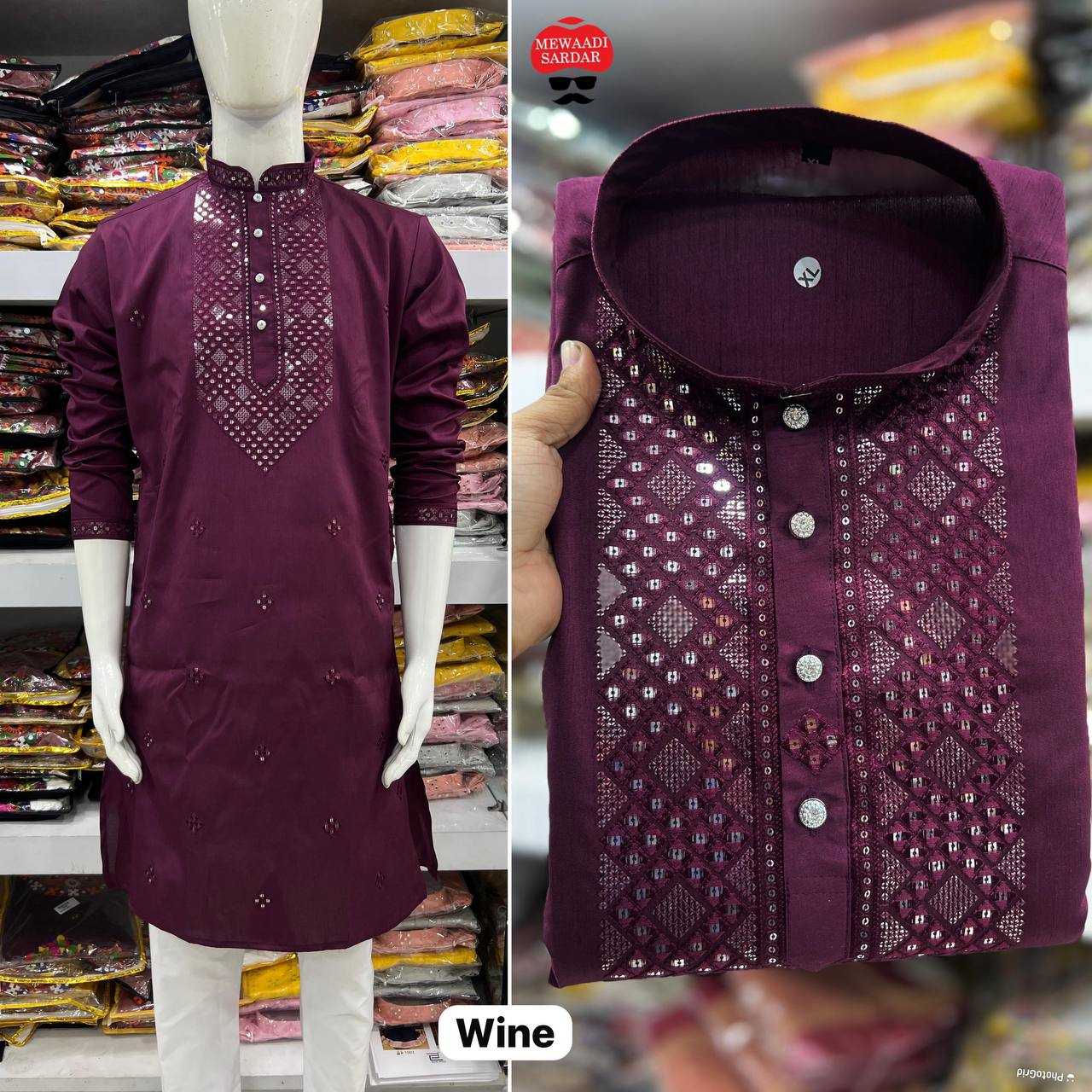 YNF PREMIUM SILK RIN125 INL01 MENS WEAR WHOLESALE MENS KURTA PYJAMA EMBROIDERED KURTA PYJAMA MANUFACTURER