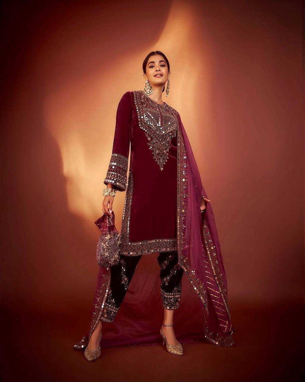 YNF VELVET RIN110 281 SUITS & DRESSES WHOLESALE KASHMIRI VELVET EMBROIDERY LADIES SILK LADIES PARTY WEAR SUITS MANUFACTURER