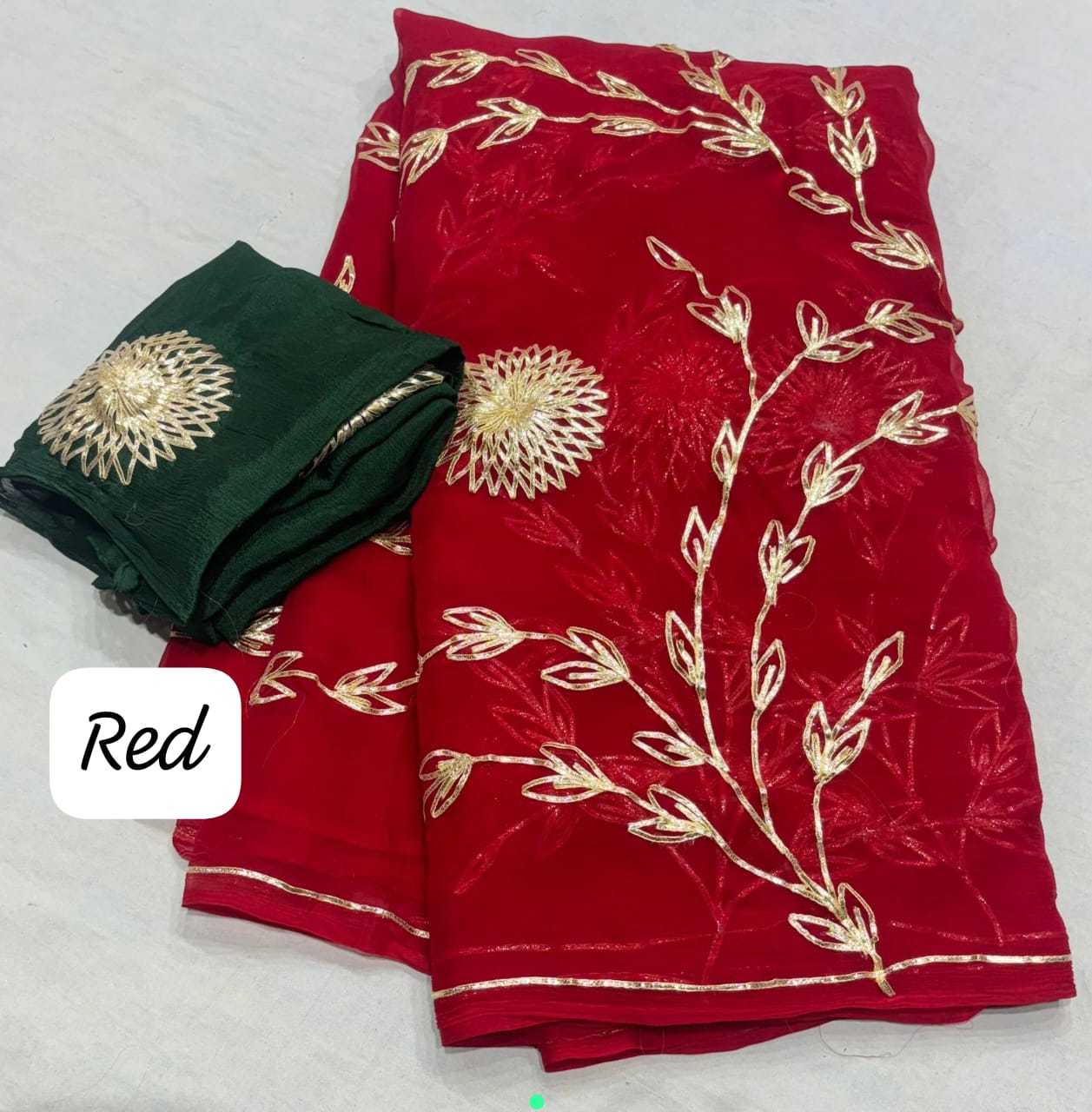 YNF CHIFFON RIN152 NSD80 SAREES WHOLESALE CHIFFON GOTA PATTI BUTTA SAREES MANUFACTURER