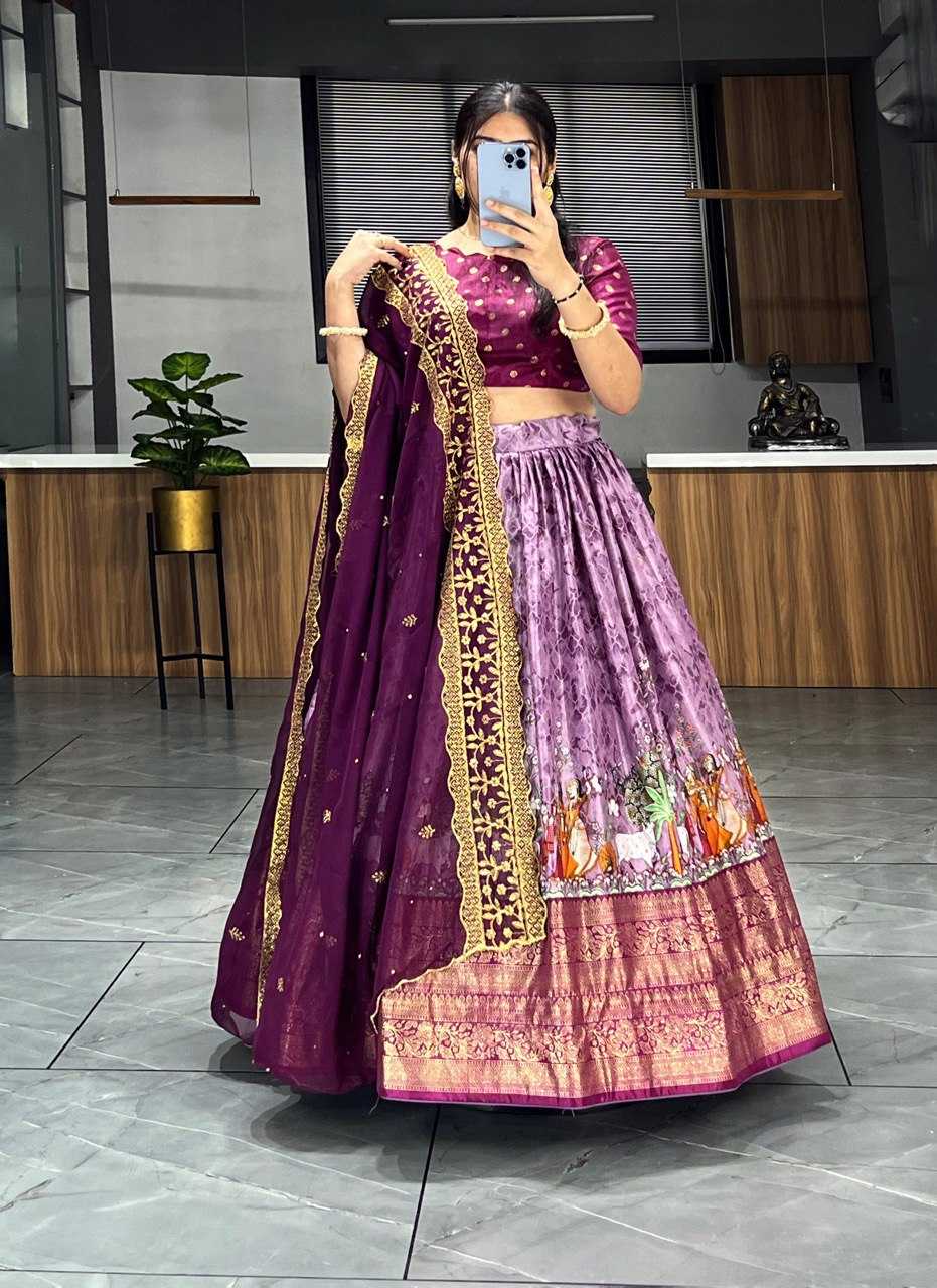 YNF DOLA SILK RIN119 7110 LEHENGAS WHOLESALE FANCY SILK WEDDING PRINTED LEHENGAS MANUFACTURER- Kapda Export