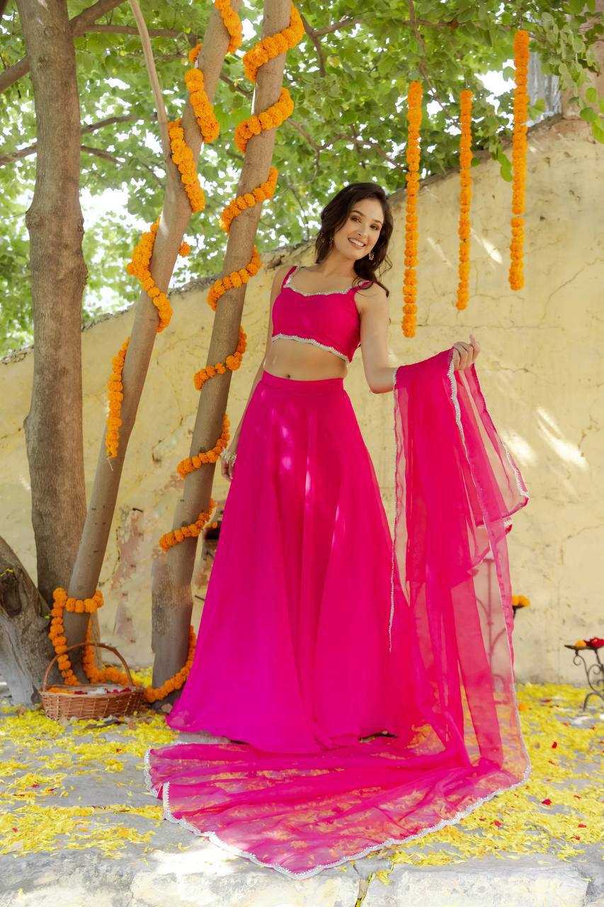 YNF GEORGETTE KESH232 904 LEHENGAS WHOLESALE FANCY GEORGETTE PINK LEHENGAS MANUFACTURER- Kapda Export