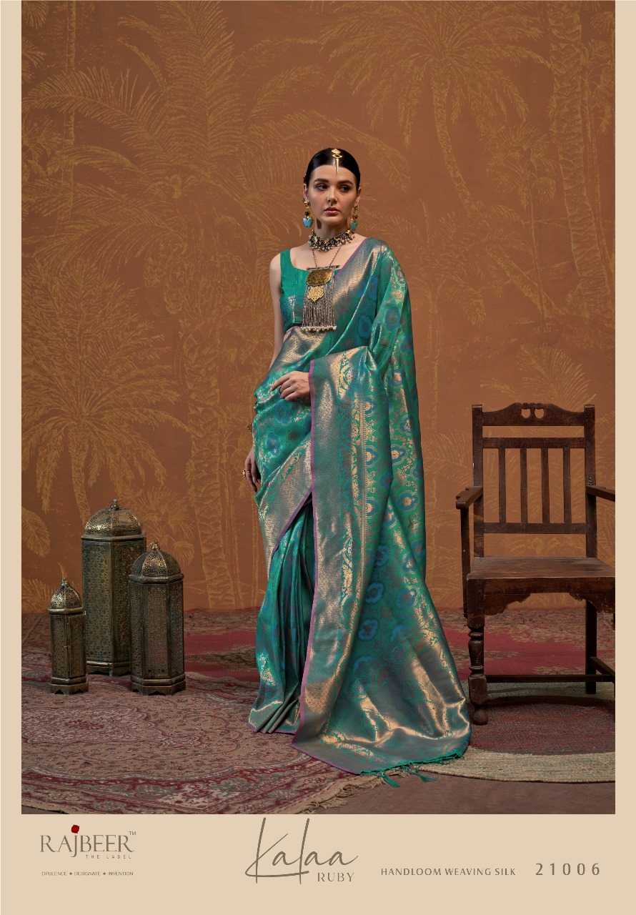 YNF HANDLOOM SILK RAJBEER KESH235 KALAA-RUBY CLOTHING BRANDS WHOLESALE SAREES MANUFACTURER- Kapda Export