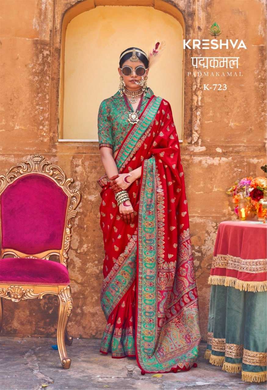 YNF PURE SILK KESH113 PADMAKAMAL CLOTHING BRANDS WHOLESALE KRESHVA SAREES MANUFACTURER