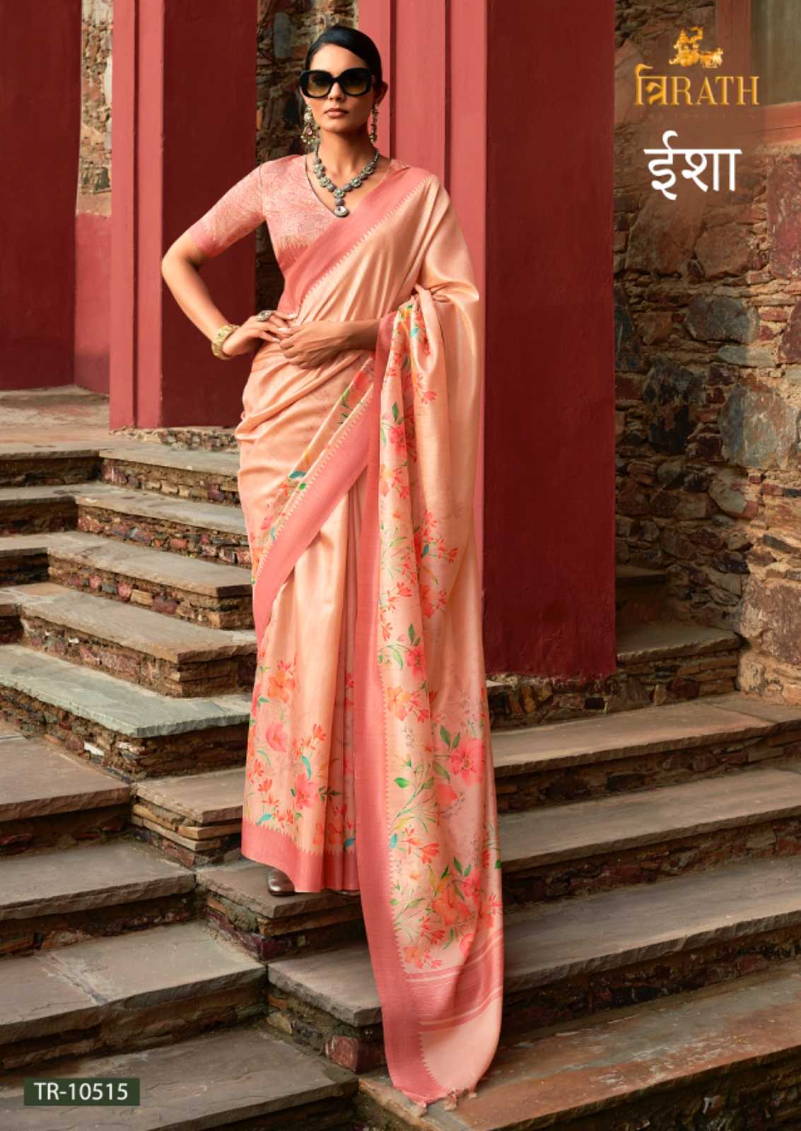 YNF PURE SILK TRIRATH KESH235 ISHA CLOTHING BRANDS WHOLESALE SAREES MANUFACTURER   - Kapda Export