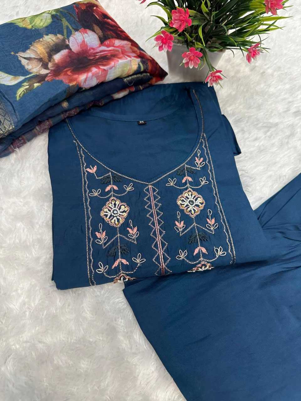 YNF ROMAN SILK KESH155 STB12 SUITS & DRESSES WHOLESALE LADIES SILK LONG KURTI BLUE SALWAR SUITS MANUFACTURER