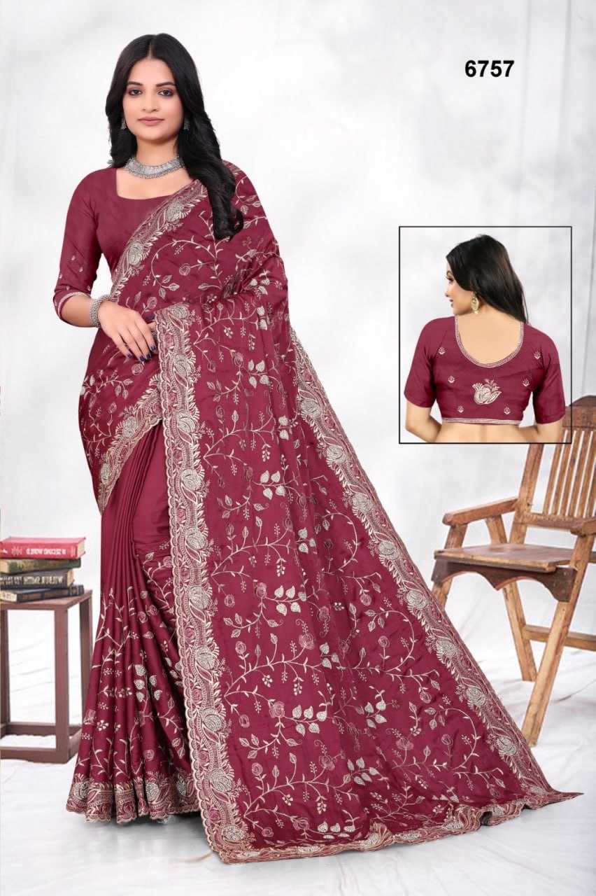 YNF SATIN KESH114 6757 SAREES WHOLESALE DESIGNER EMBROIDERED CUT WORK ZARI SATIN SAREES MANUFACTURER- Kapda Export