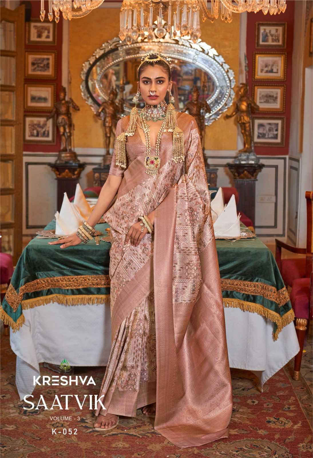 YNF TUSSAR SILK SINDHURI KESH235 SAATVIK-3 CLOTHING BRANDS WHOLESALE SAREES MANUFACTURER- Kapda Export