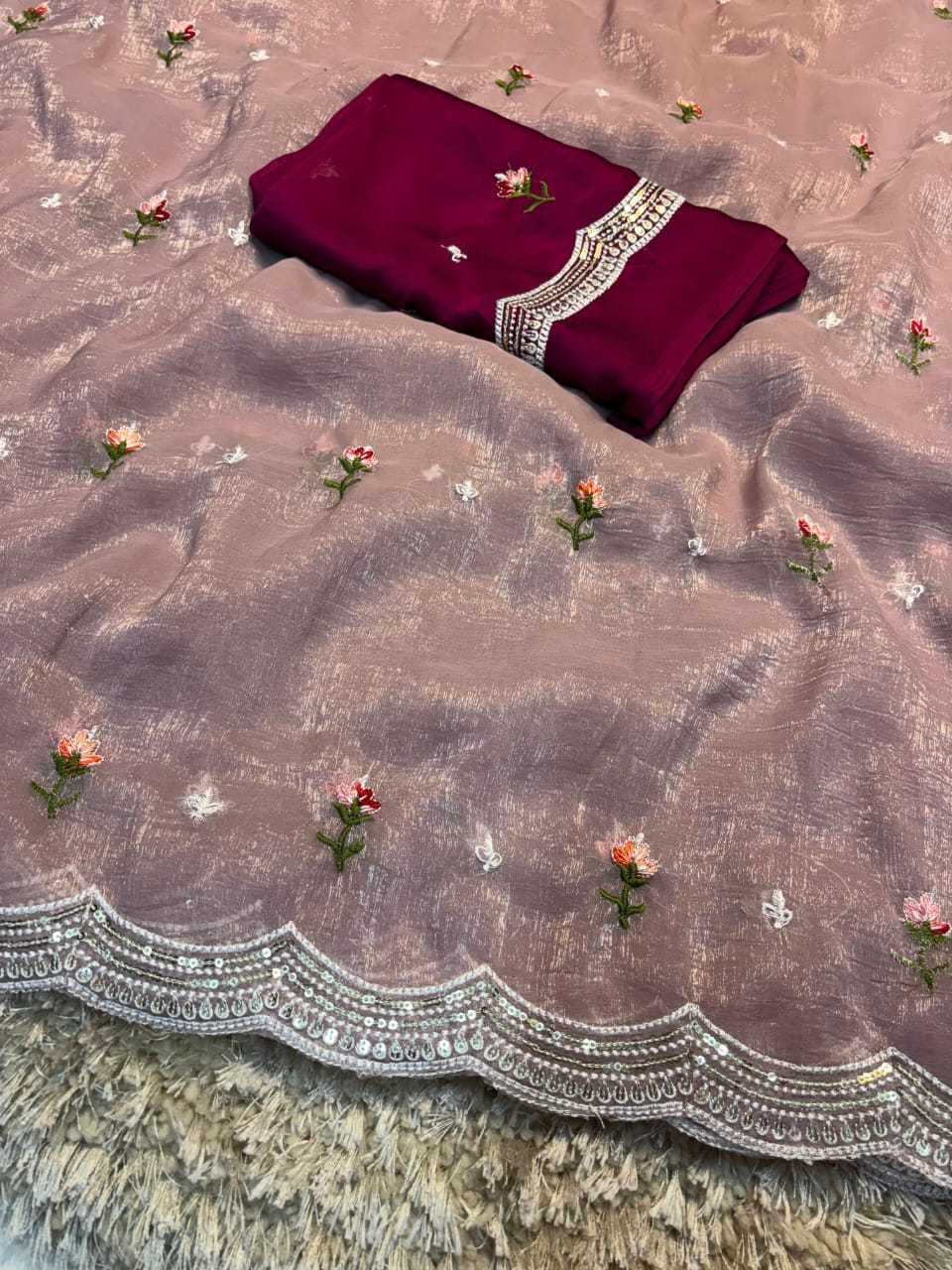 YNF CHIFFON KESH222 RUN135 SAREES WHOLESALE EMBROIDERY CHIFFON FANCY SAREES MANUFACTURER- Kapda Export