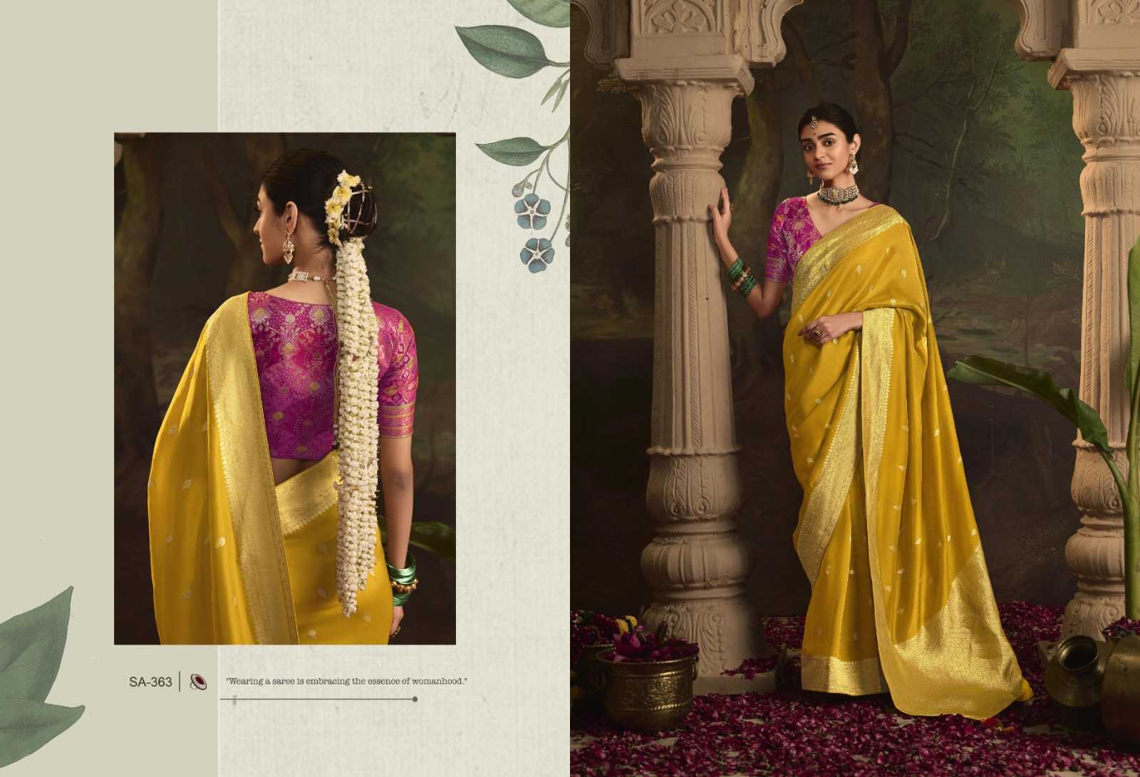 YNF CRAPE SILK KIMORA KESH235 RAAS CLOTHING BRANDS WHOLESALE SAREE MANUFACTURER- Kapda Export