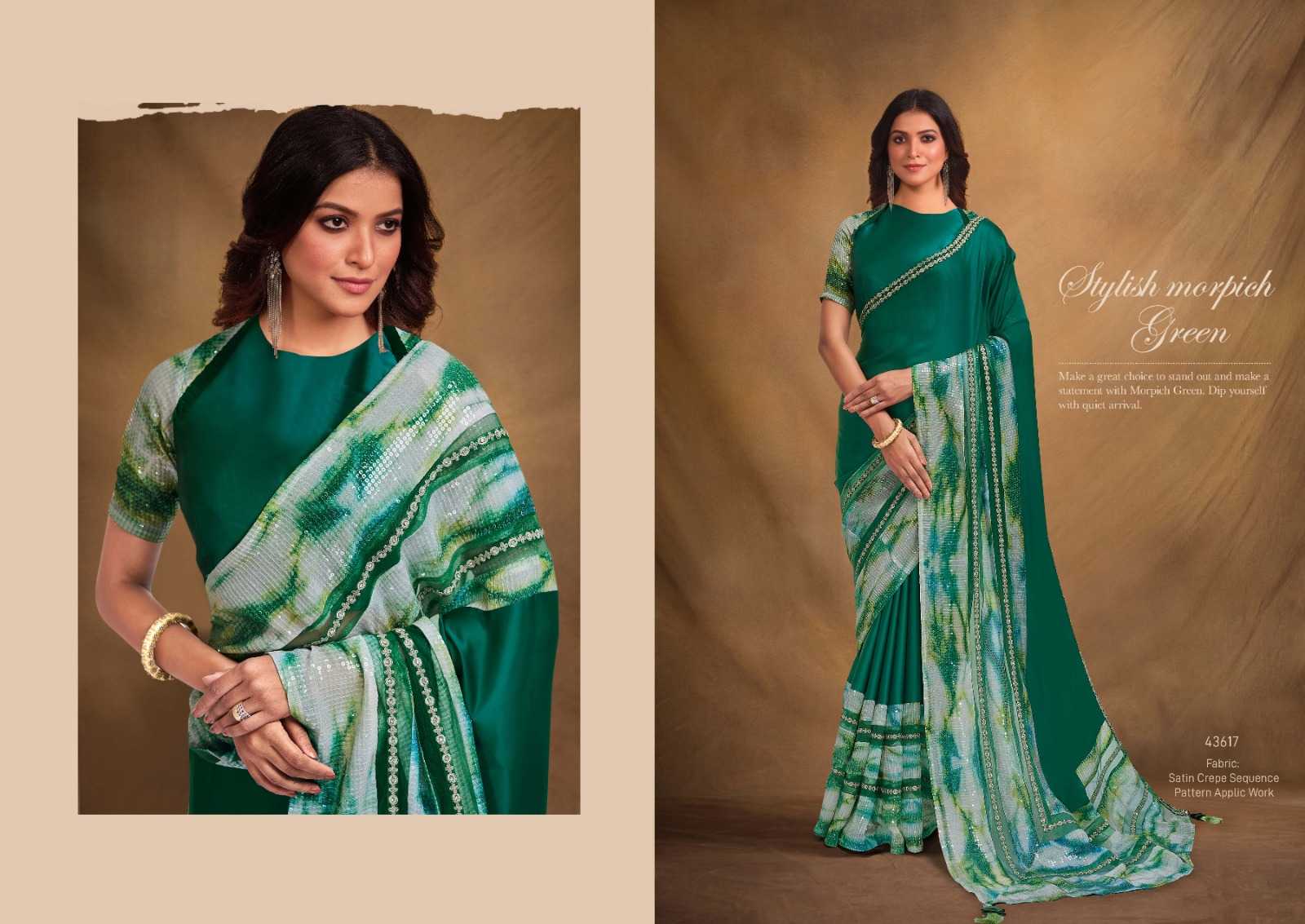 YNF CREPE MAHOTSAV RIN195 43600 43617 CLOTHING BRANDS WHOLESALE SAREES MANUFACTURER- Kapda Export