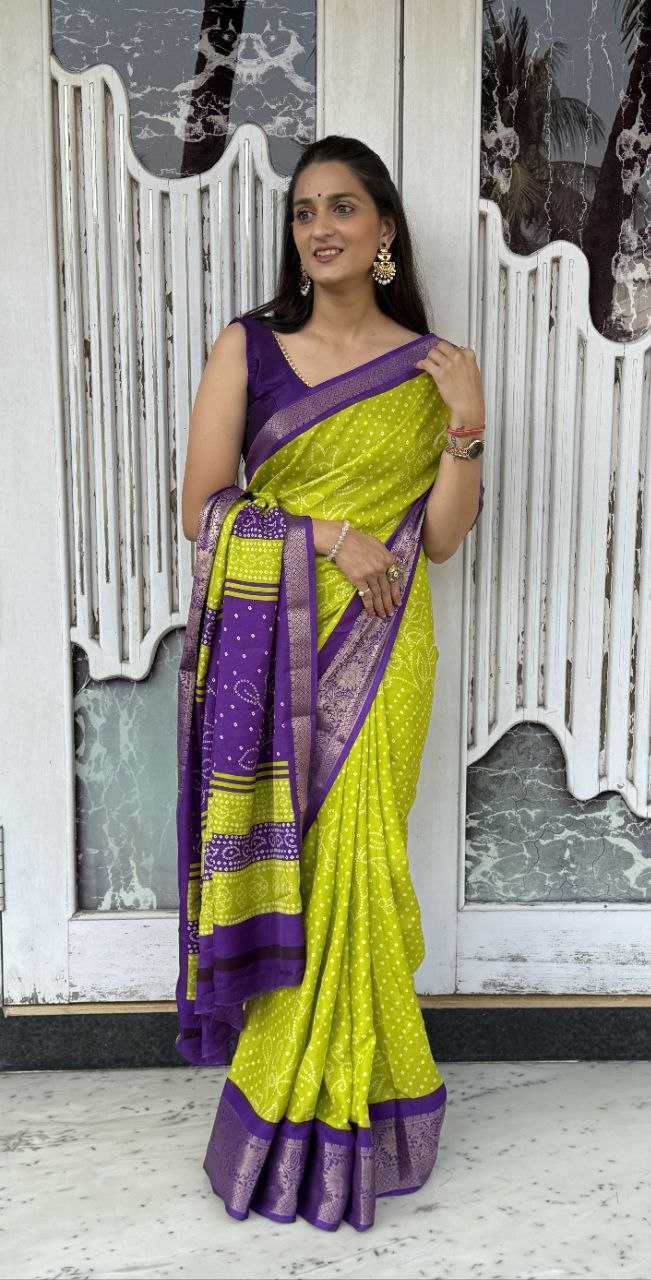 YNF DOLA SILK KESH117 RWC37 SILK SAREES WHOLESALE DOLA SILK ZARI BORDER SILK UNIFORM BANDHANI SAREES MANUFACTURER- Kapda Export