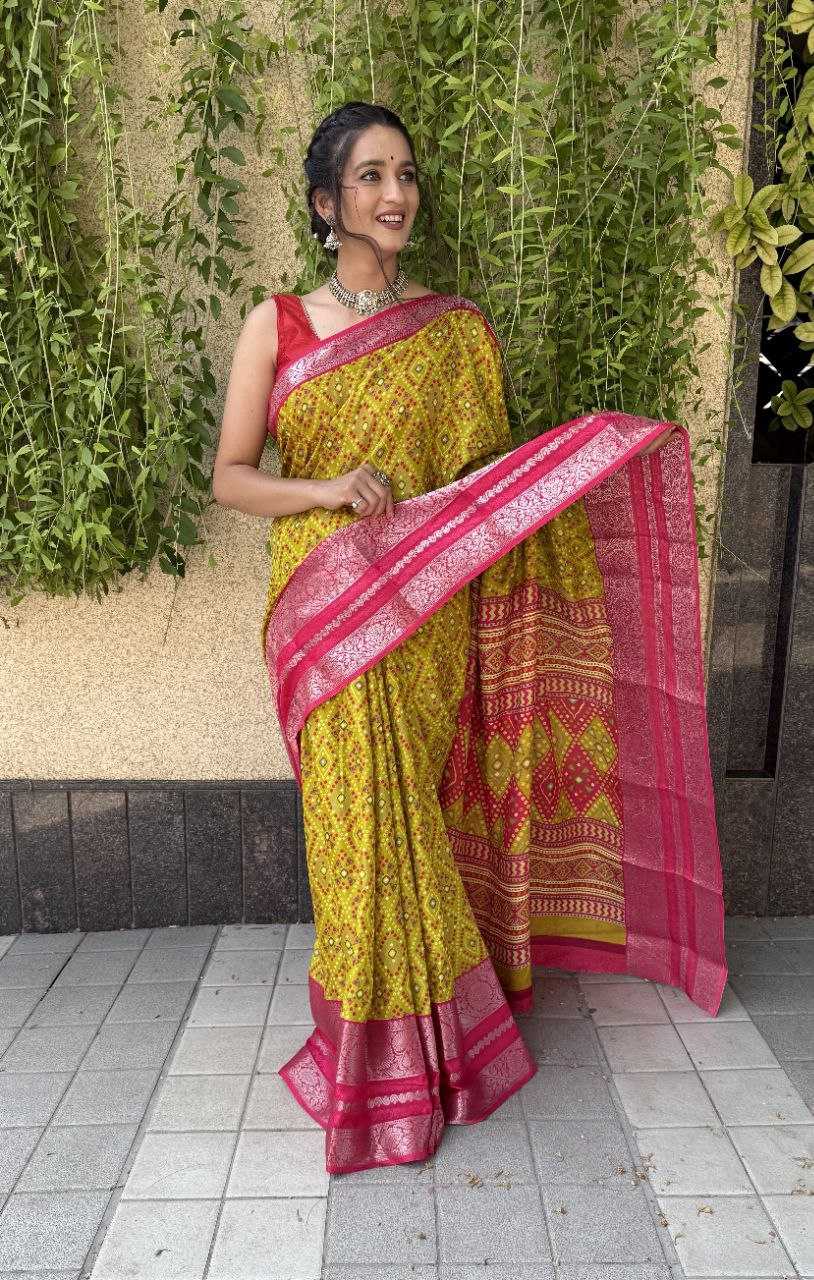 YNF DOLA SILK KESH117 RWC70 SILK SAREES WHOLESALE DOLA SILK ZARI BORDER SILK YELLOW SILK SAREES MANUFACTURER- Kapda Export