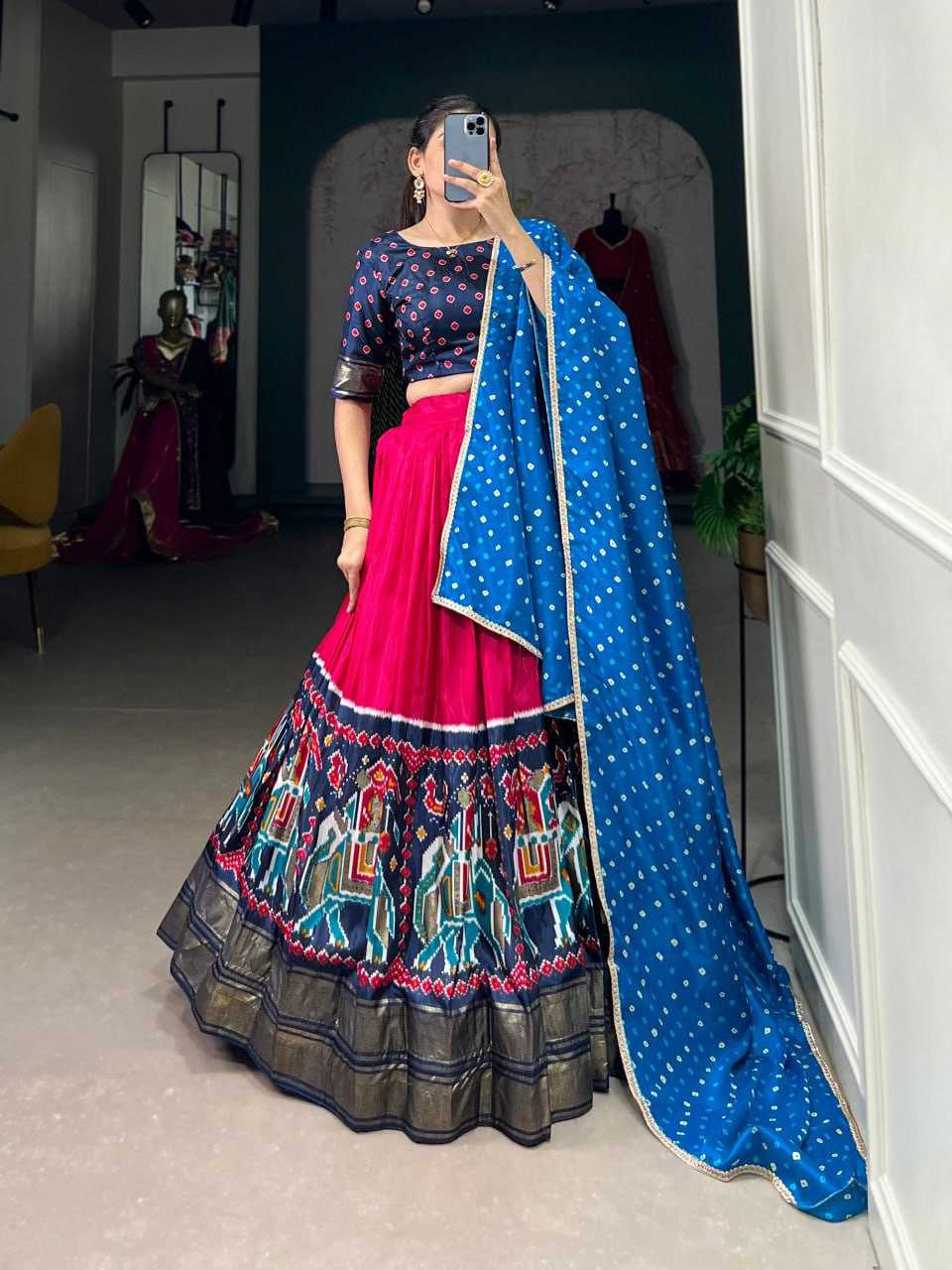 YNF DOLA SILK KESH134 1623 LEHENGAS WHOLESALE SILK TRADITIONAL PRINTED LEHENGAS MANUFACTURER- Kapda Export