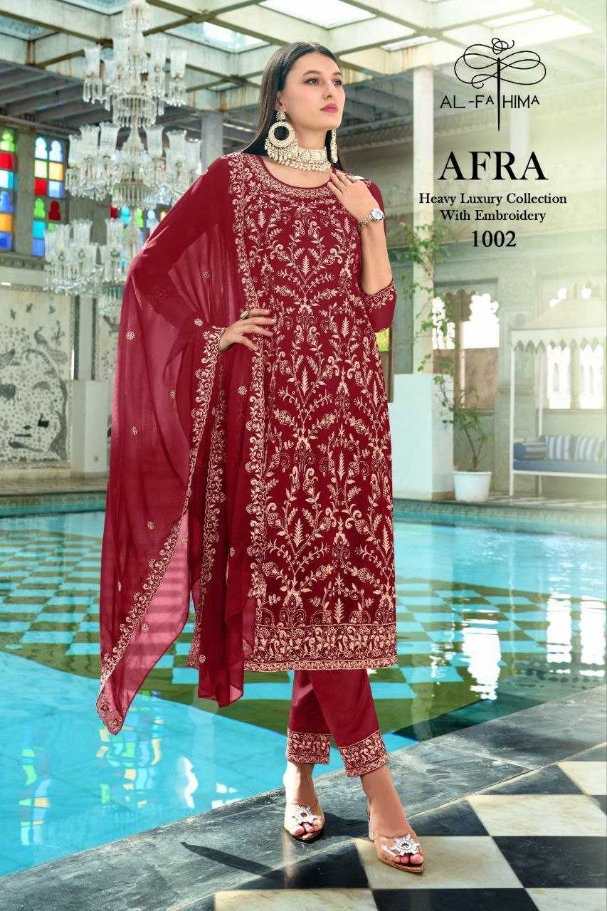 YNF FAUX GEOREGTTE AL-FATHIMA KESH246 AFRA CLOTHING BRANDS WHOLESALE SUIT MANUFACTURER- Kapda Export