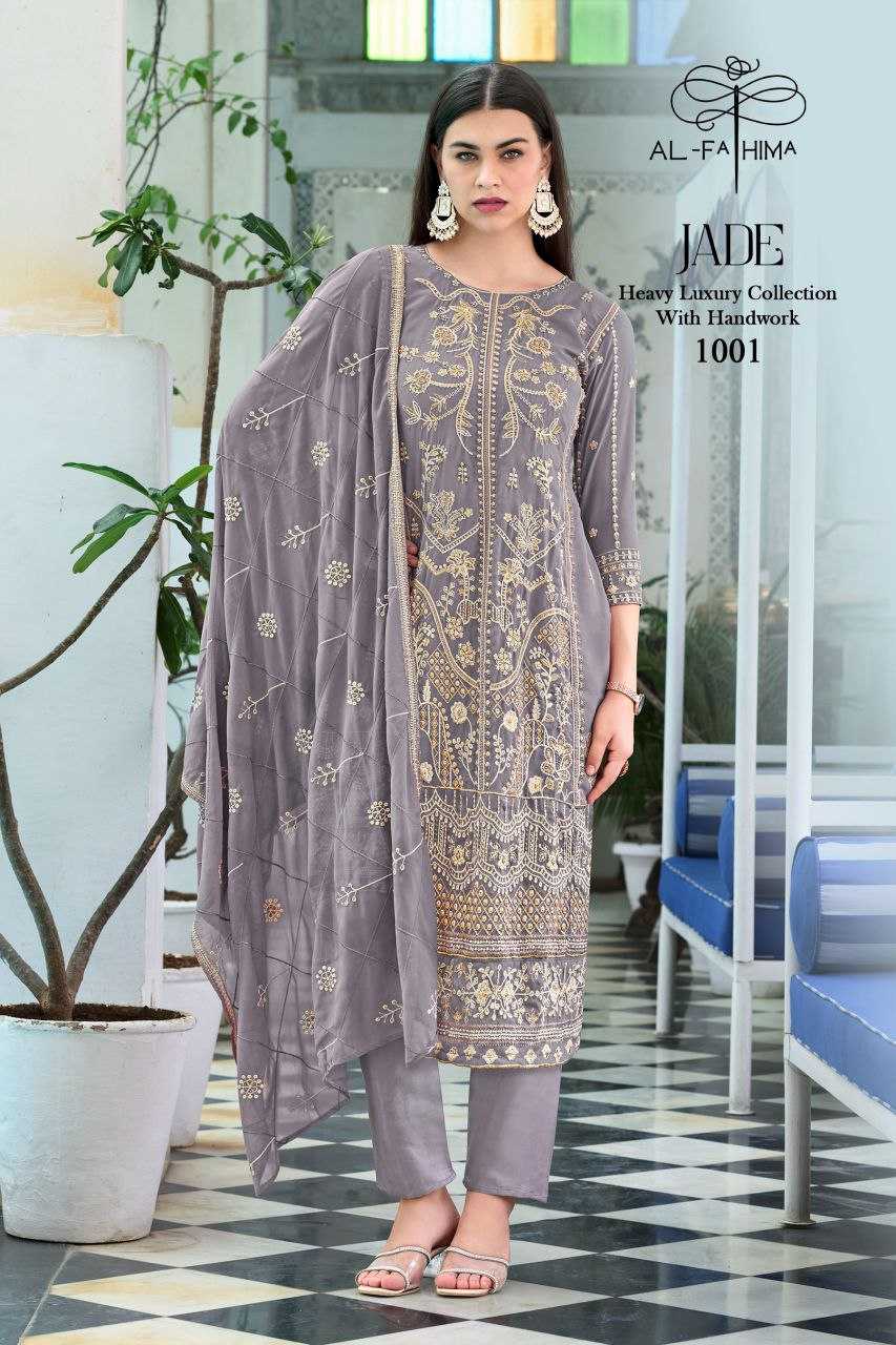 YNF FAUX GEOREGTTE AL-FATHIMA KESH246 JADE CLOTHING BRANDS WHOLESALE SUIT MANUFACTURER- Kapda Export