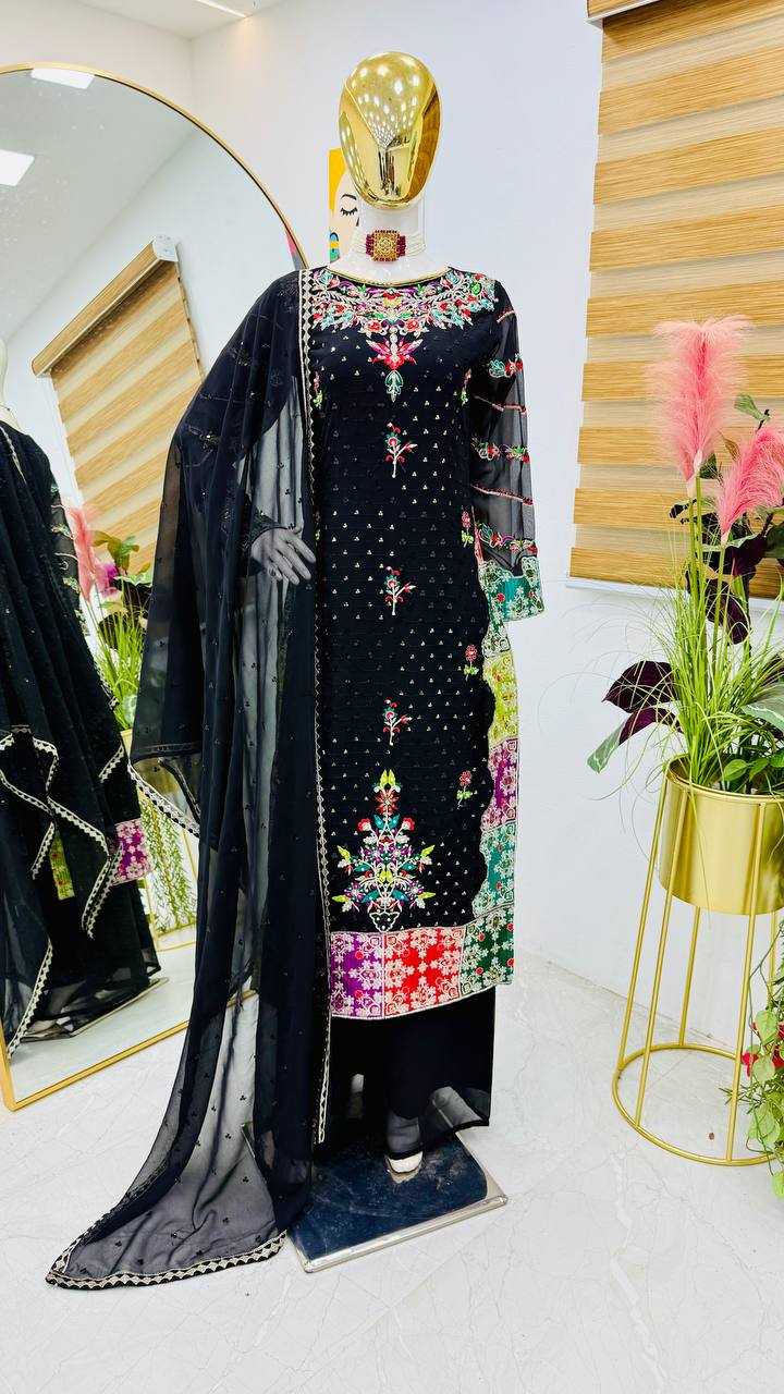 YNF FAUX GEORGETT KEKESH158 9003 SUITS & DRESSES WHOLESALE EMBROIDERED GEORGETTE LADIES WEDDING PAKISTANI SUITS MANUFACTURER- Kapda Export