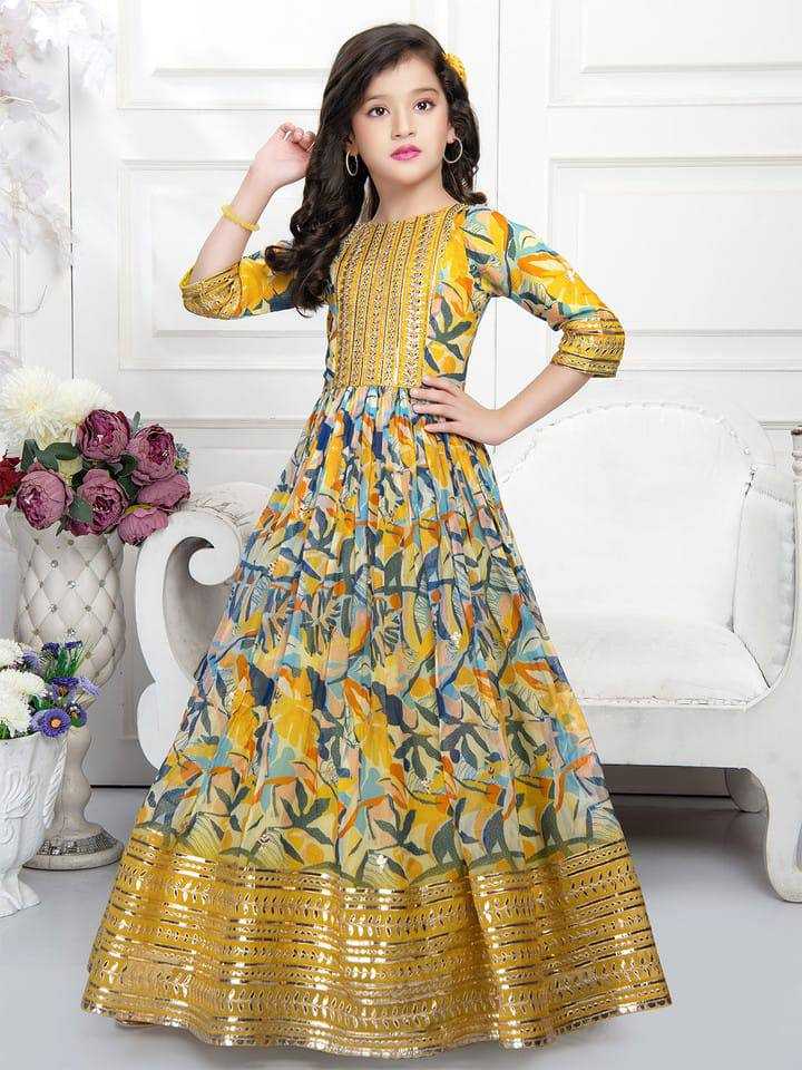 YNF FAUX GEORGETTE KESH168 MNT48 KIDS WEAR WHOLESALE KIDS GOWNS KIDS TRADITIONAL OUTFITS KIDS ETHNIC GOWNS KIDS FESTIVE WEAR  MANUFACTURER- Kapda Export