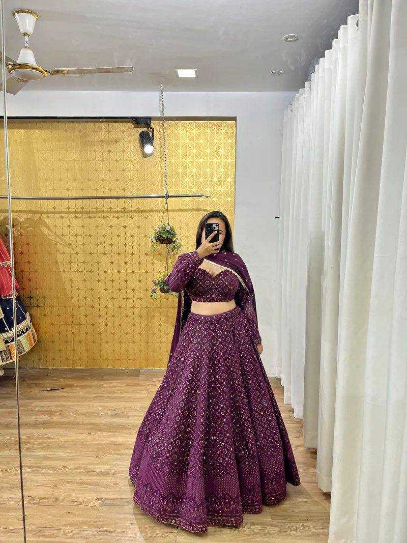 YNF FAUX GEORGETTE RIN162 312 LEHENGAS WHOLESALE GEORGETTE DESIGNER WEDDING SQUNIS LEHENGAS MANUFACTURER- Kapda Export