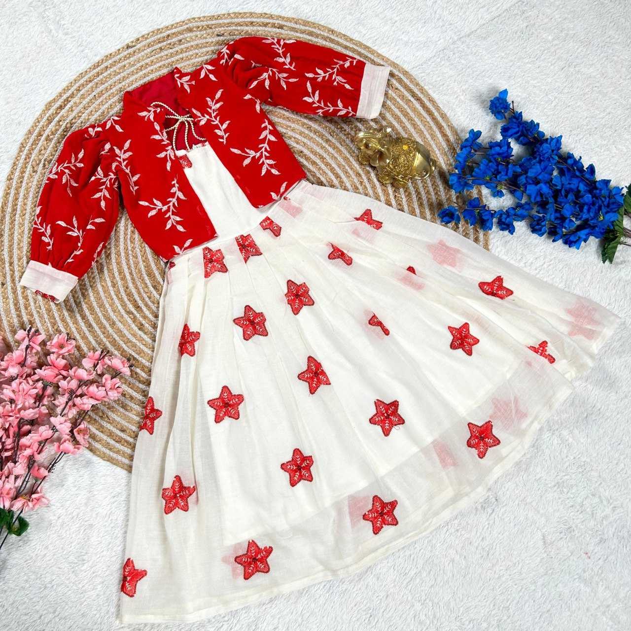 YNF GEORGETTE KESH109 159 KIDS WEAR WHOLESALE ETHNIC GOWNS KIDS TRADITIONAL WEAR KIDS FESTIVE EMBROIDERY MANUFACTURER- Kapda Export