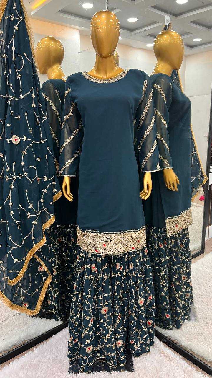 YNF GEORGETTE KESH121 3096 SUITS & DRESSES SHARARA SALWAR EMBROIDERY GEORGETTE PAKISTANI WEDDING LADIES P SUITS MANUFACTUR- Kapda Export