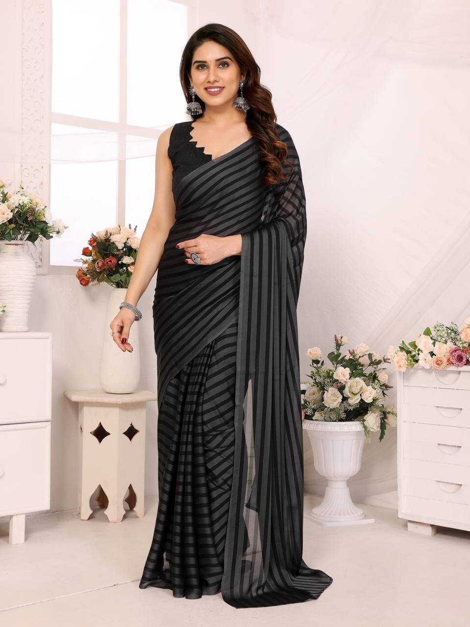 YNF GEORGETTE KESH245 RNF15 SAREES WHOLESALE GEORGETTE READY TO WEAR PRINTED LADIES SAREES MANUFACTURER- Kapda Export