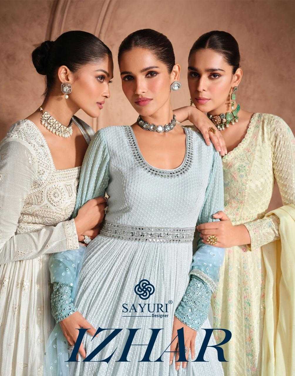 YNF GEORGETTE SAYURI KESH233 IZHAAR CLOTHING BRANDS WHOLESALE GOWNS MANUFACTURER- Kapda Export