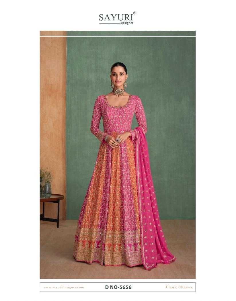 YNF GEORGETTE SAYURI KESH233 RANG CLOTHING BRANDS WHOLESALE GOWNS MANUFACTURER- Kapda Export