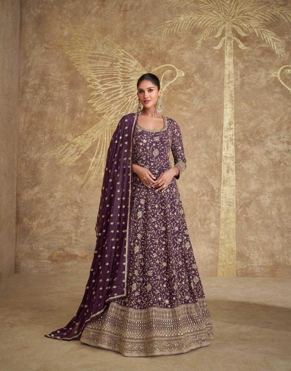 YNF GEORGETTE SAYURI KESH233 ROYAL CLOTHING BRANDS WHOLESALE GOWNS MANUFACTURER- Kapda Export