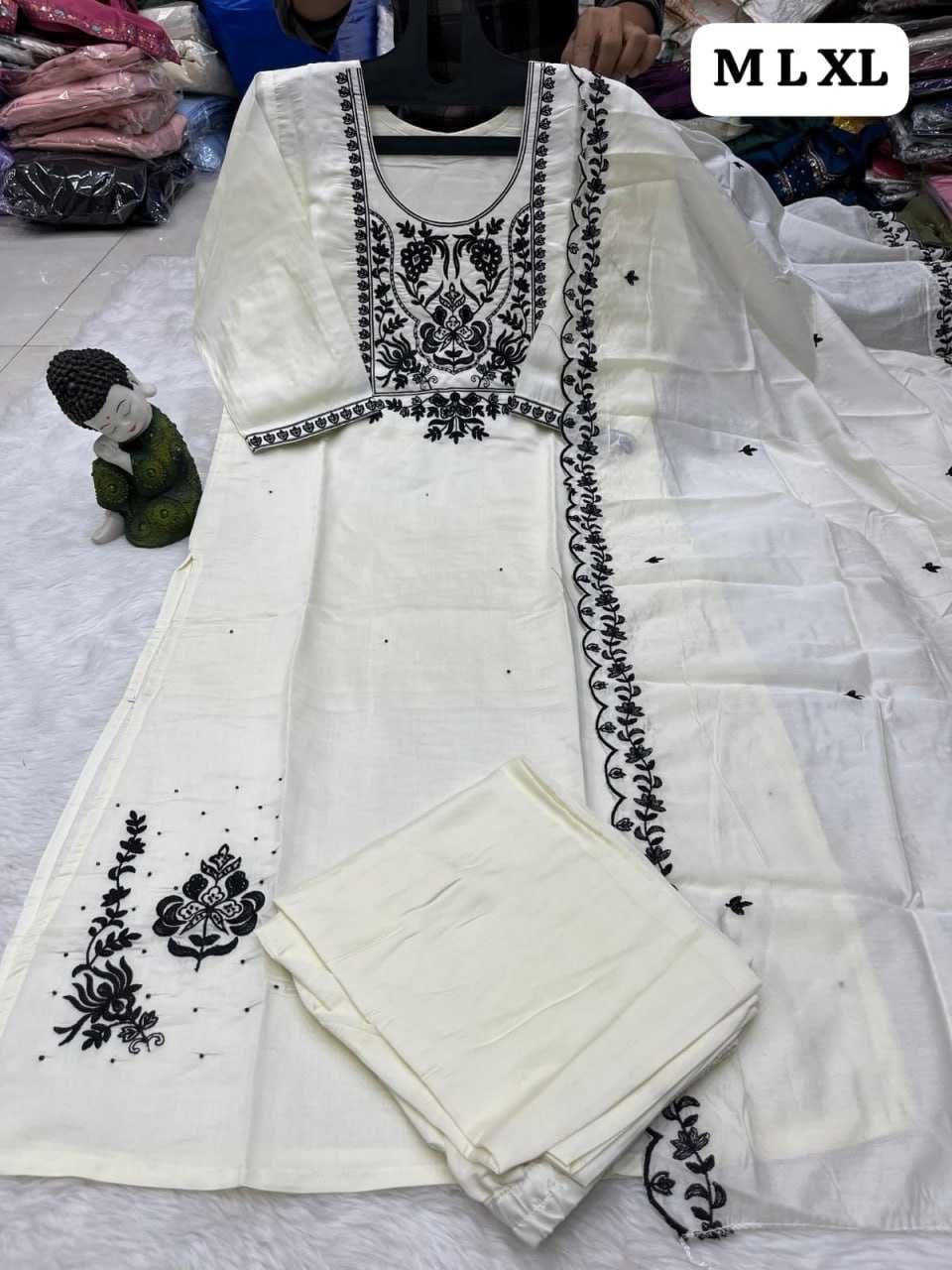 YNF HEAVY ROMAN SILK KESH258 VDA06 SUITS & DRESSES WHOLESALE EMBROIDEREY WEDDING LADIES SILK SUITS MANUFACTURE- Kapda Export