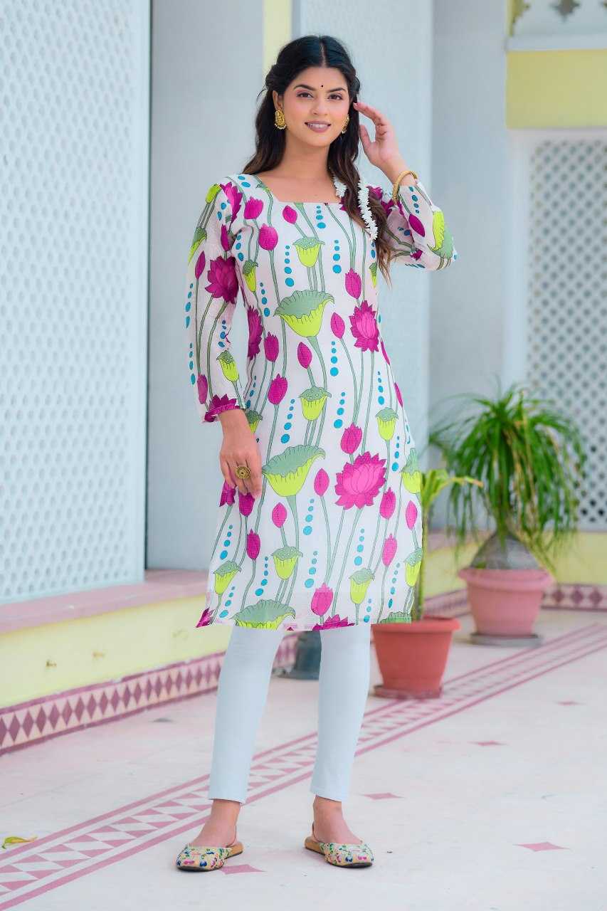 YNF KOTA CHEX KESH243 1035 KURTIS WHOLESALE FESTIVE PRINTED 3/4 SLEEVE KURTIS MANUFACTURER- Kapda Export