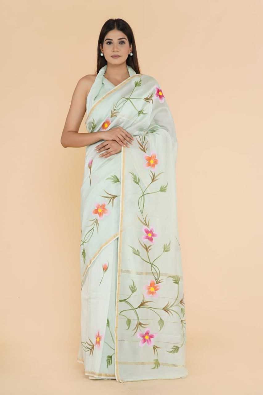 YNF ORGANZA RIN145 ARPITA SAREES WHOLESALE ORGANZA LADIES PRINTED SAREES MANUFACTURER- Kapda Export