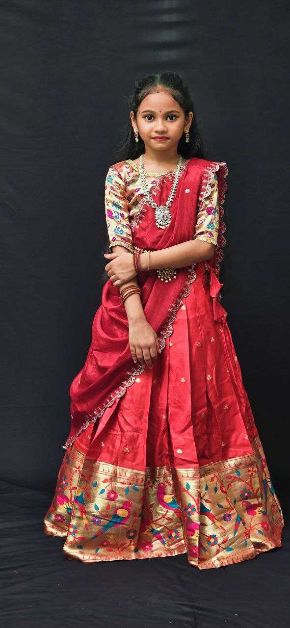 YNF PURE SILK RIN161 RPVR19 KIDS WEAE WHOLESALE KIDS LEHENGAS KIDS ETHNIC WEAR KIDS FESTIVE WEAR GIRLS ETHNIC WEAR MANUFACTURER- Kapda Export