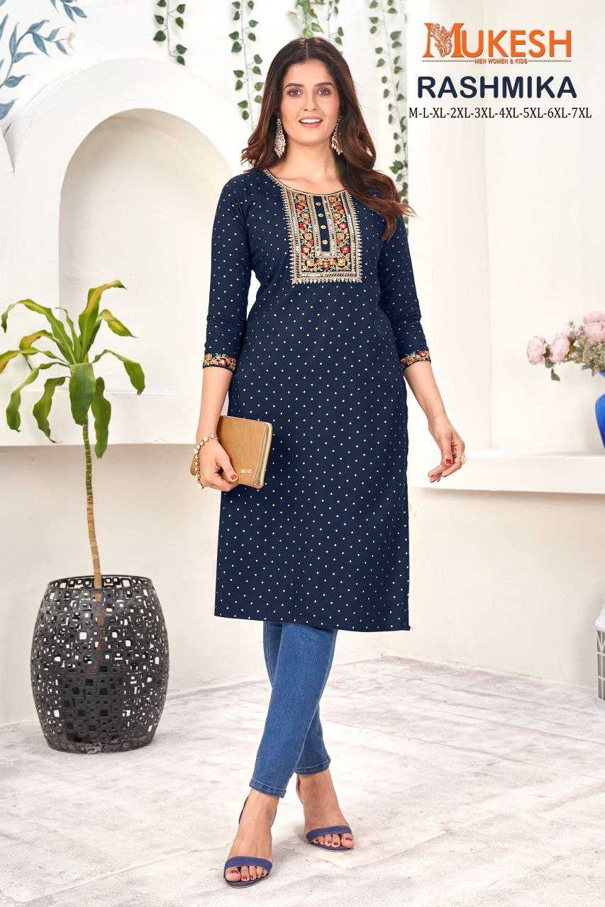 YNF RAYON MUKESH KESH246 RASHMIKA CLOTHING BRANDS WHOLESALE KURTIS MANUFACTURER- Kapda Export