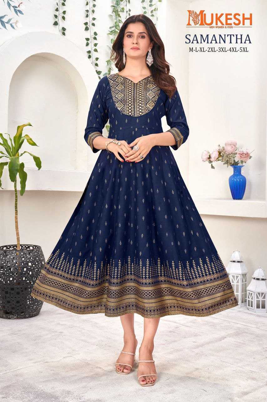 YNF RAYON MUKESH KESH246 SAMANTHA CLOTHING BRANDS WHOLESALE KURTIS MANUFACTURER- Kapda Export