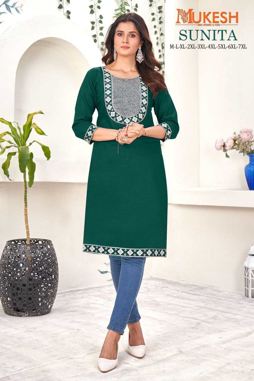 YNF RAYON MUKESH KESH246 SUNITA CLOTHING BRANDS WHOLESALE KURTIS MANUFACTURER- Kapda Export