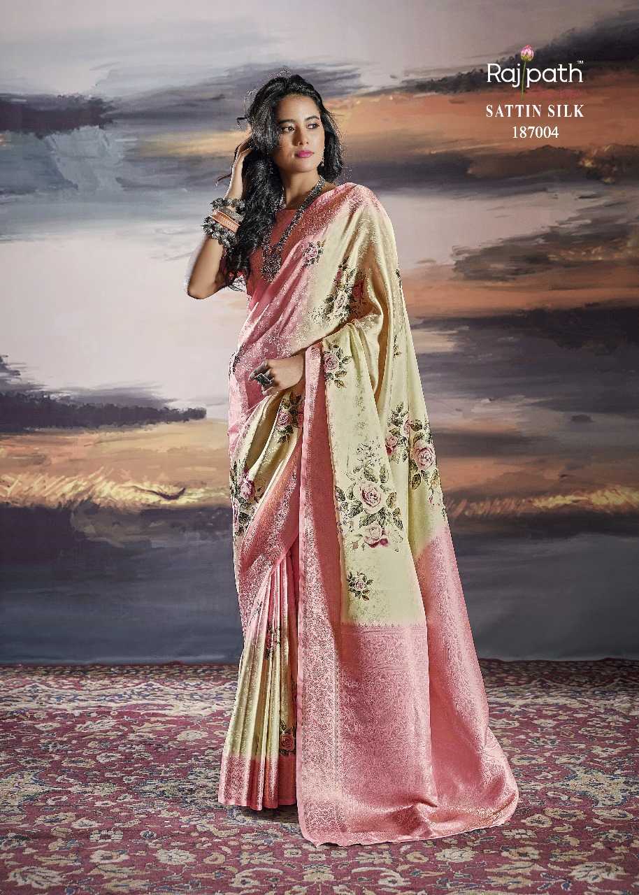 YNF SATIN RAJPATH KESH235 Pratishtha Silk CLOTHING BRANDS WHOLESALE SAREE MANUFACTURER- Kapda Export