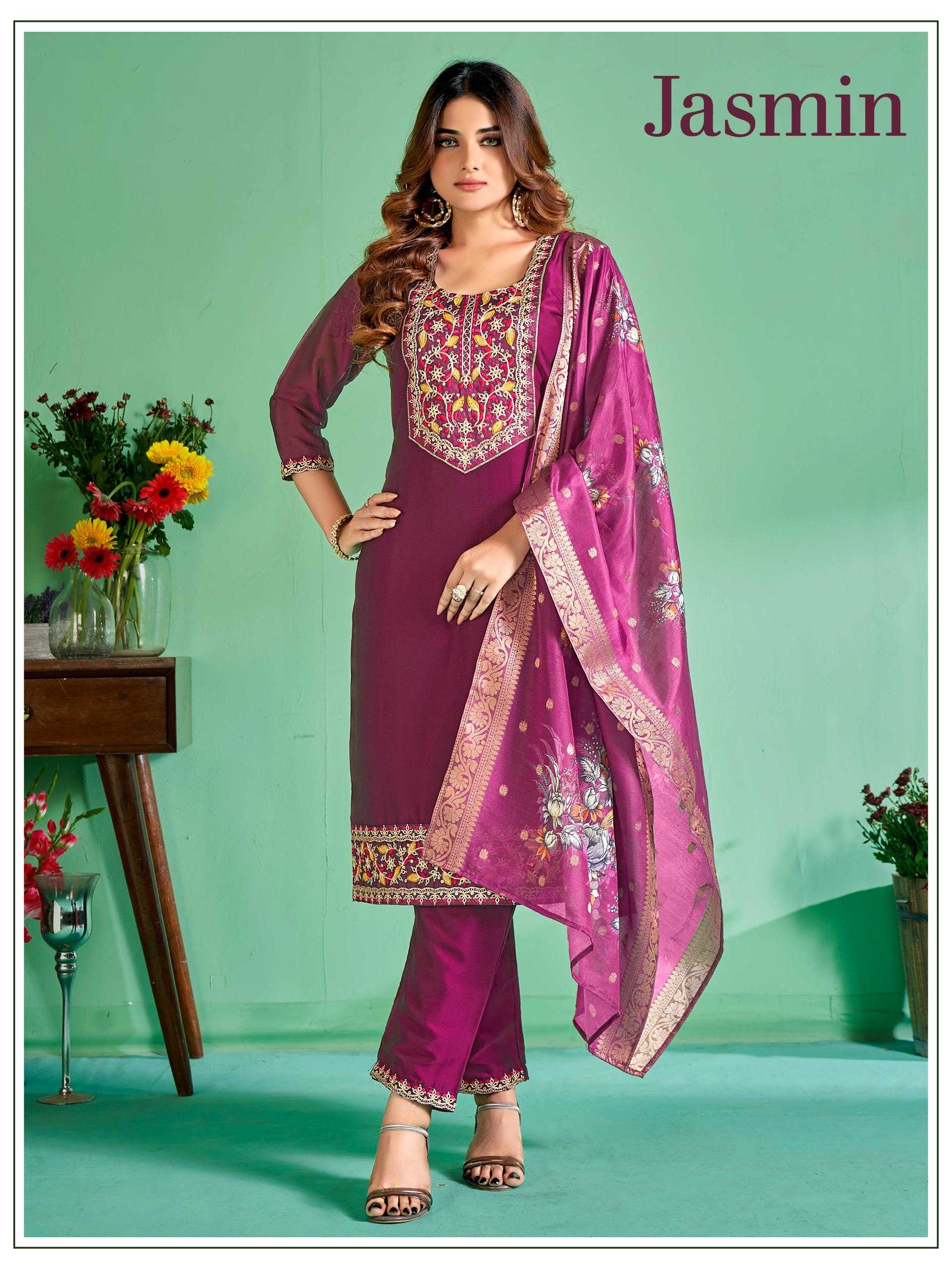 YNF SILK JASMIN KESH234 DSF05 CLOTHING BRANDS WHOLESALE SUIT MANUFACTURER- Kapda Export