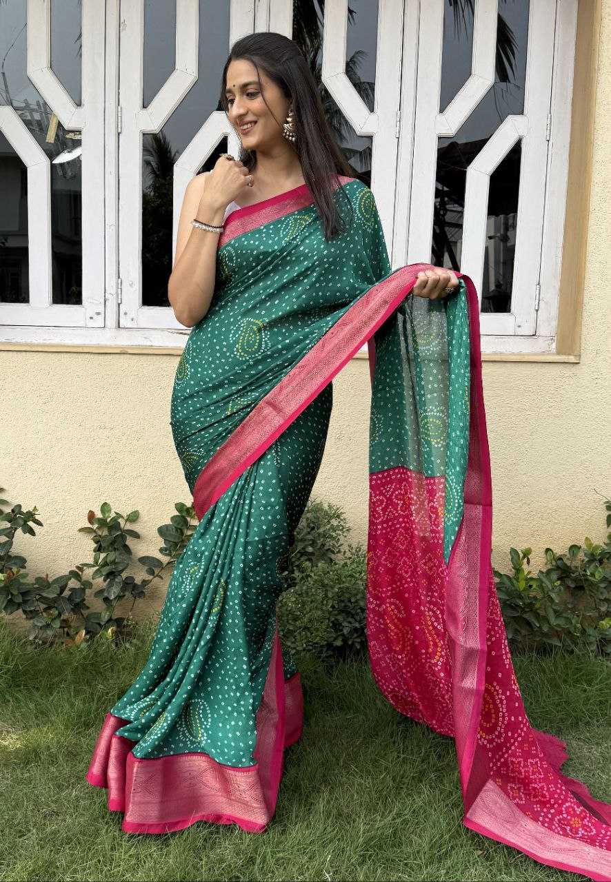 YNF SILK KESH117 RWC39 SAREES WHOLESALE SILK ZARI BORDER BANDHANI WEDDING OUTFITS SAREES MANUFACTURER- Kapda Export